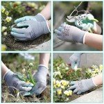 6 Pairs Women’s Nitrile Garden Gloves - Pink & Green