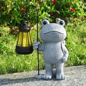 Solar Frog Garden Statue - Whimsical Outdoor Decor