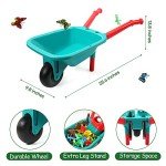 Adorable Kids Gardening Tool Set with Wheelbarrow