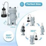 Solar Frog Garden Statue - Whimsical Outdoor Decor