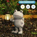 Solar Frog Garden Statue - Whimsical Outdoor Decor
