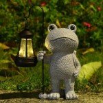 Solar Frog Garden Statue - Whimsical Outdoor Decor