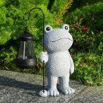 Solar Frog Garden Statue - Whimsical Outdoor Decor