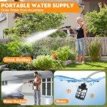 Portable Cordless Pressure Washer with 6-in-1 Nozzle