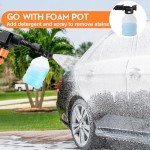 Portable Cordless Pressure Washer with 6-in-1 Nozzle