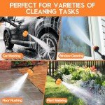 Portable Cordless Pressure Washer with 6-in-1 Nozzle