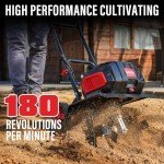 MZK 40V Cordless 12-Inch Garden Tiller