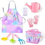 Kids Gardening Tools Set with Unicorn Apron