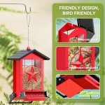Squirrel-Proof Metal Bird Feeder for Outdoors