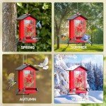 Squirrel-Proof Metal Bird Feeder for Outdoors