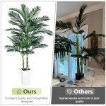 5FT Golden Cane Palm Tree with White Planter