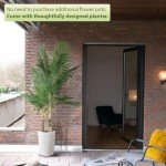 5FT Golden Cane Palm Tree with White Planter