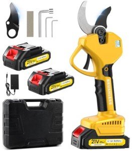 Cordless Electric Pruning Shears with Dual Batteries