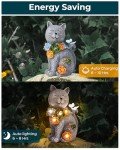 Solar Cat Figurine Garden Light for Outdoor Decor