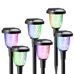 Umickoo Solar Outdoor Lights,6 Pack Dream Dynamic Solar Pathway Lights,Waterproof Color Changing Solar Walkway Lights Maintain 10 Hours of Lighting for Garden, Landscape, Path, Yard, Patio, Driveway