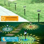 Umickoo Solar Outdoor Lights,6 Pack Dream Dynamic Solar Pathway Lights,Waterproof Color Changing Solar Walkway Lights Maintain 10 Hours of Lighting for Garden, Landscape, Path, Yard, Patio, Driveway