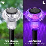 Priddop Solar Lights Outdoor Pathway Lights 8 Pack LED Waterproof Color Changing Mushroom for Garden Landscape Path Lawn Yard Decor
