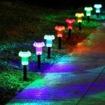 Priddop Solar Lights Outdoor Pathway Lights 8 Pack LED Waterproof Color Changing Mushroom for Garden Landscape Path Lawn Yard Decor