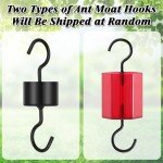 FEED GARDEN Glass Hummingbird Feeder for Outdoors Hanging, 16 OZ Humming Birds Feeders with 4 Bee Guard Feeding Ports & Built-in Ant Moat, Bird Feeder for Outside, Gifts for Women Mom, Red