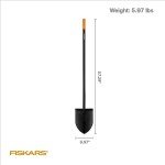 Fiskars Garden Shovel for Digging, Heavy Duty Steel Gardening Tool with Straight Handle
