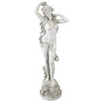 Design Toscano Spring Awakening Classic Woman Garden Statue, 14 inches wide, 40 inches tall, Cast Stone Resin, Antique Stone Finish