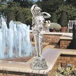 Design Toscano Spring Awakening Classic Woman Garden Statue, 14 inches wide, 40 inches tall, Cast Stone Resin, Antique Stone Finish