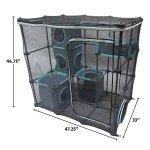 Kitty City Outdoor Catio Furniture and Play Kits for Cats, Outdoor Mega Kit