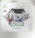 MrCrafts Solar Bird Feeder - Hanging Metal Bird House Feeder with Solar Lights, Outdoor Solar Lantern, Garden Decor for Outside, Unique Gifts for Mom, Grandma, Christmas