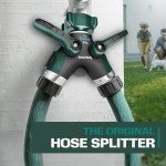 2WAYZ Hose Splitter 2 Way Heavy Duty - Outdoor Faucet and Garden Hose Splitter - Durable Water Spigot Splitter Y Adapter - All-Metal Water Hose Connector with Shut-Off Valve - 4 x 4 x 1.5 Inches