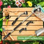 RESTMO 36” Long Watering Wand, Metal Garden Hose Wand with 180° Swivel Head and 10 Spray Patterns, 3ft Heavy Duty Hose Nozzle Sprayer with Thumb Flow Control, Ideal to Water Hanging Baskets, Shrubs
