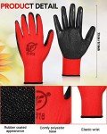 Honeydak 36 Pairs Gardening Gloves for Men Women Breathable Rubber Coated Garden Gloves(Red, Black)