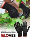 Honeydak 36 Pairs Gardening Gloves for Men Women Breathable Rubber Coated Garden Gloves(Red, Black)