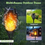LNRYY Outdoor Solar Lights, 6Pack Solar Torch Lights with Flickering Flame, Solar Garden Lights Waterproof, Solar Powered Outdoor Lights for Yard, Solar Tiki Torches for Outside-Pathway Garden Decor
