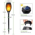 LNRYY Outdoor Solar Lights, 6Pack Solar Torch Lights with Flickering Flame, Solar Garden Lights Waterproof, Solar Powered Outdoor Lights for Yard, Solar Tiki Torches for Outside-Pathway Garden Decor