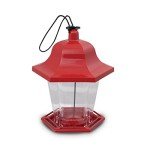 Pennington Songbird Lantern Bird Feeder, Red, 8 inches high 6 inches Wide at top, (100511311)