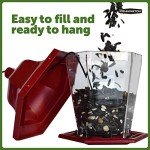 Pennington Songbird Lantern Bird Feeder, Red, 8 inches high 6 inches Wide at top, (100511311)