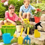 liamasum Kids Gardening Set - Toddler Garden Tool Kit Includes Shovel Rake Trowel Apron Toddler Gloves Watering Can and Sturdy Tote Bag for Kids Best Outdoor Toys Gift for Boys and Girls