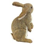 Design Toscano QM200681 Hopper the Bunny Standing Rabbit Indoor/Outdoor Garden Statue, 6 Inches Wide, 11 Inches Tall, Handcast Polyresin, Full Color Finish