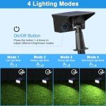 ZJOJO Solar Spot Lights Outdoor, Solar Lights Outdoor 40 LEDs IP65 Waterproof Dusk-to-Dawn Landscape Spotlights, 6500K Daylight Wall Lights, Solar Outdoor Lights for Garden Yard(Cool White)