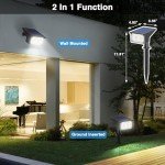 ZJOJO Solar Spot Lights Outdoor, Solar Lights Outdoor 40 LEDs IP65 Waterproof Dusk-to-Dawn Landscape Spotlights, 6500K Daylight Wall Lights, Solar Outdoor Lights for Garden Yard(Cool White)