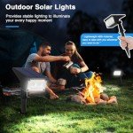 ZJOJO Solar Spot Lights Outdoor, Solar Lights Outdoor 40 LEDs IP65 Waterproof Dusk-to-Dawn Landscape Spotlights, 6500K Daylight Wall Lights, Solar Outdoor Lights for Garden Yard(Cool White)
