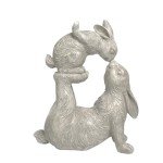 Newman House Studio Garden Statues Kissing Bunny Sulpture - Garden Décor Rabbit Collectible Figurines Yard Decorations Outdoor 11.8" L x 4.8" W x 14.6" H
