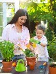 Biubee Toddler Gardening Tools Set - Sturdy Kids Watering Can Toy, Child Gardening Set with Metal Shovel Hand Rake Kids Gloves, Garden Toys for Baby Outdoor Beach Sand Toy Gift