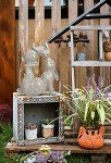 Newman House Studio Garden Statues Kissing Bunny Sulpture - Garden Décor Rabbit Collectible Figurines Yard Decorations Outdoor 11.8" L x 4.8" W x 14.6" H