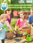 Biubee Toddler Gardening Tools Set - Sturdy Kids Watering Can Toy, Child Gardening Set with Metal Shovel Hand Rake Kids Gloves, Garden Toys for Baby Outdoor Beach Sand Toy Gift
