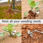 GANCHUN Hand Weeder Tool, Stainless Steel 2 Pcs Weeder Tool for Garden and Farm,Weeding Tool for Gardening,Garden Weeder, Weed Pulling Tool, Weed Puller Tool(Wooden Handle)…