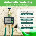 Pine Tree Tools Hose Timer - Programmable Water Timer for Garden Hose, Automatic & Manual Watering System, Outdoor Faucet Timer for Lawn, Garden & Yard, Battery Operated, 2 Outlet Hose Watering Timer