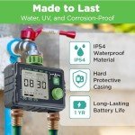 Pine Tree Tools Hose Timer - Programmable Water Timer for Garden Hose, Automatic & Manual Watering System, Outdoor Faucet Timer for Lawn, Garden & Yard, Battery Operated, 2 Outlet Hose Watering Timer