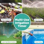 Pine Tree Tools Hose Timer - Programmable Water Timer for Garden Hose, Automatic & Manual Watering System, Outdoor Faucet Timer for Lawn, Garden & Yard, Battery Operated, 2 Outlet Hose Watering Timer