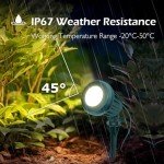 Holeva Low Voltage Landscape Lighting: 10W 1000LM LED Landscape Lights Outdoor 2700K Warm White Spotlights with IP67 Waterproof for Yard Garden | 6 Pack of 12V/24V Low Voltage Lights with Connectors